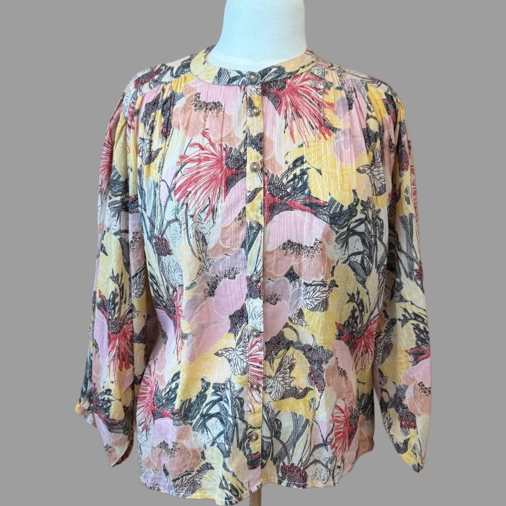Anthropologie Pilcro Floral Blouse